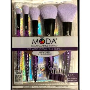 NEW•Mōda “Sea Witch” Total Face Brush Collection w/bonus bag